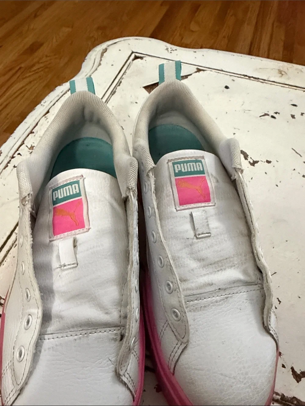 PUMA Womens Mayze Daybreak Lace Up Sneakers Shoes Casual - White